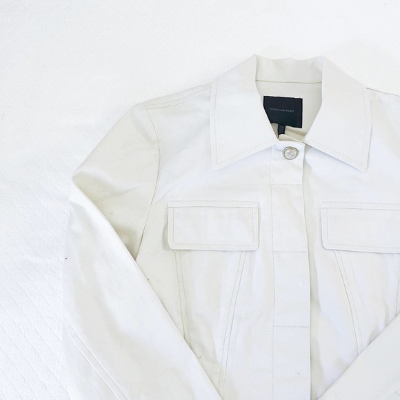 Bern and Mort Light Jacket Capiz Embellished Buttons SZ8 - Picture 5 of 7